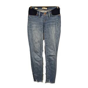 Madewell Stretchy Waist Maternity Skinny Jeans Size 26 Cordova Wash 27" Inseam